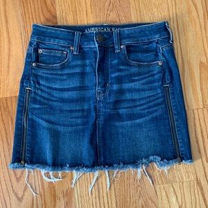 American Eagle High-Rise Denim Mini Skirt